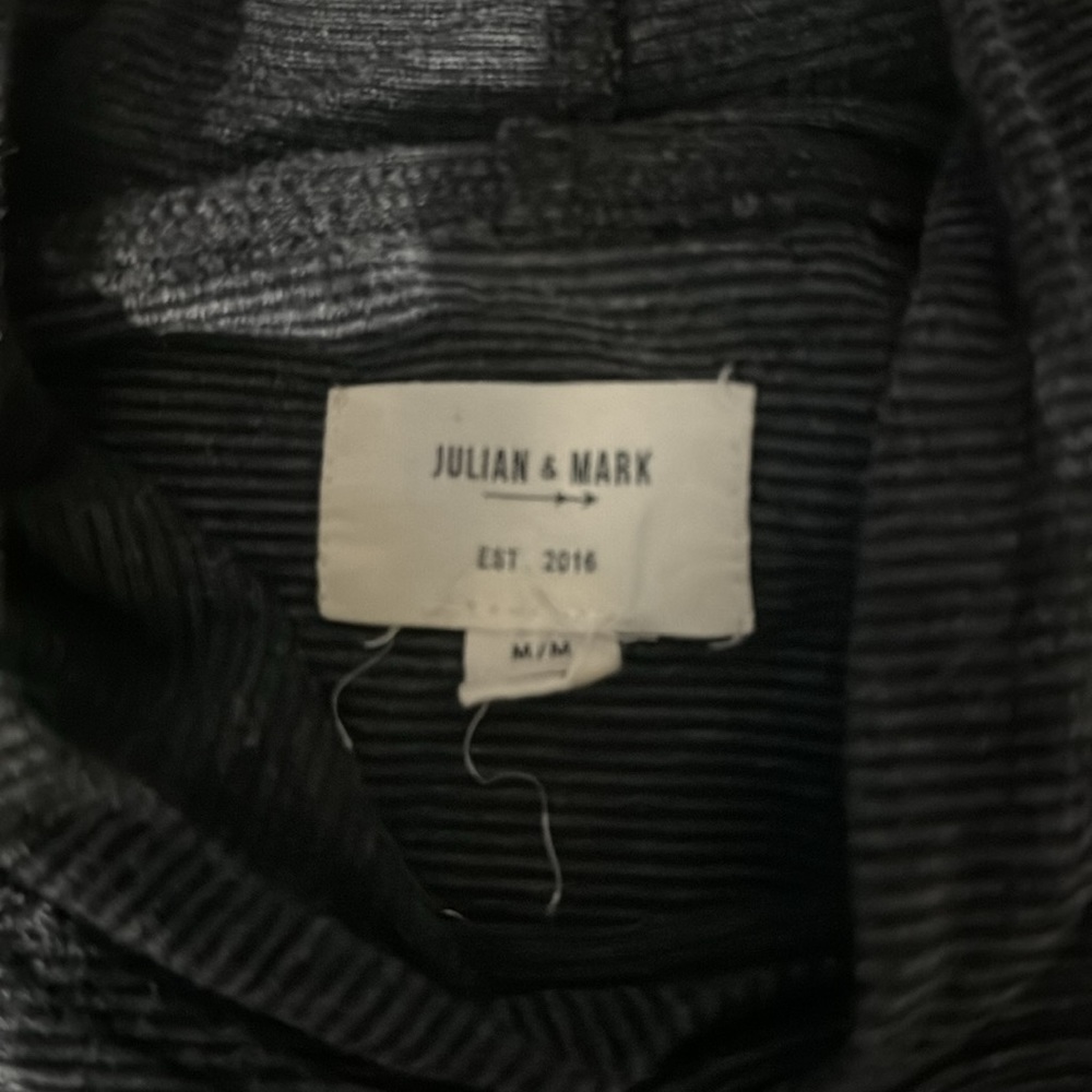 Julian & Mark Edward Microstripe Hoodie M | Dark … - image 2